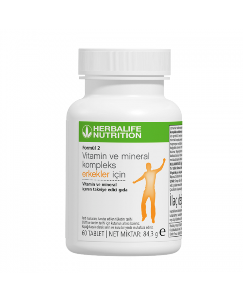 Formül 2 Vitamin ve Mineral Kompleks Erkekler İçin 60 Tablet Formül 2 Vitamin ve Mineral Kompleks Erkekler İçin 60 Tablet