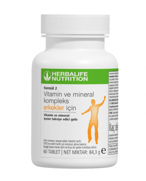 Formül 2 Vitamin ve Mineral Kompleks Erkekler İçin 60 Tablet Formül 2 Vitamin ve Mineral Kompleks Erkekler İçin 60 Tablet
