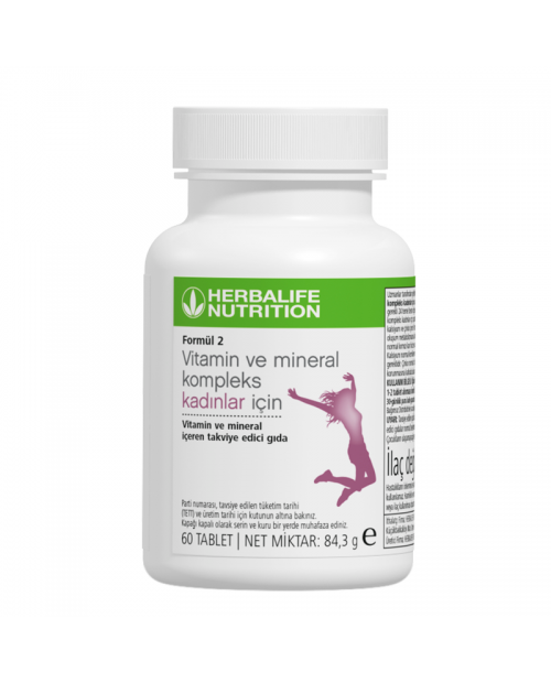 Formül 2 Vitamin ve Mineral Kompleks Kadınlar İçin 60 Tablet Formül 2 Vitamin ve Mineral Kompleks Kadınlar İçin 60 Tablet
